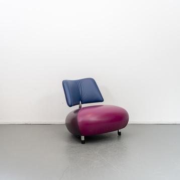1x Leolux Pallone Fauteuil Roze/Paars/Blauw - Chroom beschikbaar voor biedingen