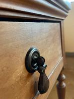 Vintage houten kastje op wieltjes met wit marmeren blad, Ophalen, Gebruikt