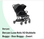 Deryan Luxe Rolo X2 Dubbele Duo Buggy -kinderwagen, z.g.a.n., Kinderen en Baby's, Buggy's, Ophalen, Zo goed als nieuw, Overige merken