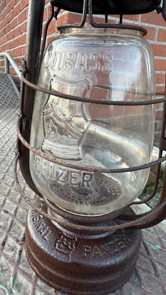 Stormlamp Panzer, Antiek en Kunst, Antiek | Lampen, Ophalen of Verzenden