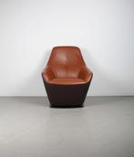 1x Leolux Cantate Fauteuil Cognac/Bruin – Leer, Niet ingevuld, Minder dan 75 cm, Niet ingevuld, Ophalen of Verzenden