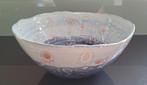 Schaal, fruitschaal, keramiek, blauw, Ophalen of Verzenden, Zo goed als nieuw, Rond, Porselein of Keramiek