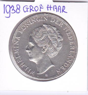 Schaarse rijksdaalder 1938 GROF HAAR voor 89 euro beschikbaar voor biedingen