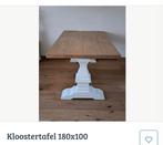 Kloostertafel 180x100, Eikenhout, 150 tot 200 cm, Vier personen, Rechthoekig