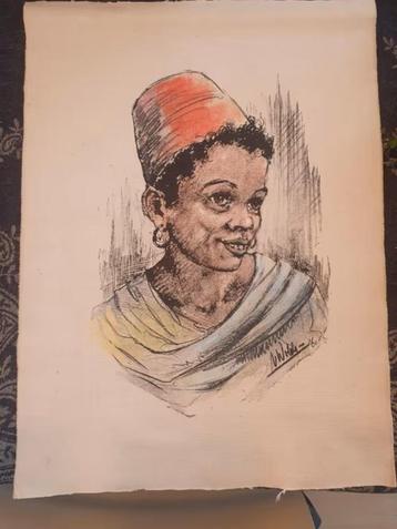 Oosters schilderij op doek gesigneerd. beschikbaar voor biedingen