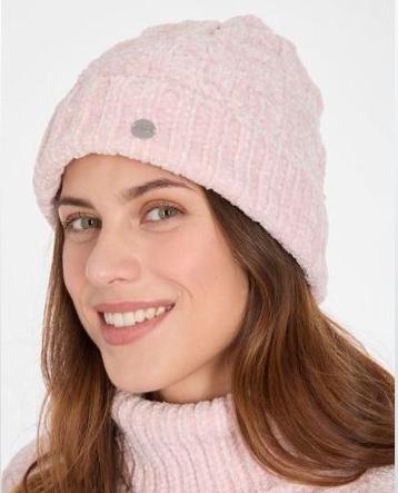 Nieuw! Ragwear vegan super zachte chenille roze beanie muts beschikbaar voor biedingen