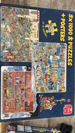 Puzzel Jan van Haasteren, 3 in 1 (3x 1000 stukjes), Ophalen, 500 t/m 1500 stukjes, Zo goed als nieuw