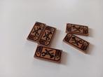 NIEUW: Medium Nougat Tile 2 x 4 with Black Blacksmith's Hamm, Lego, Nieuw, Ophalen of Verzenden, X