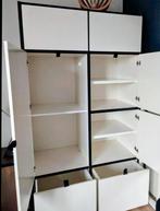 Ikea ODDA Kast Zwart Wit - Goede Staat, Huis en Inrichting, Kasten | Kledingkasten, Ophalen, Gebruikt, 100 tot 150 cm, Met klep(pen)