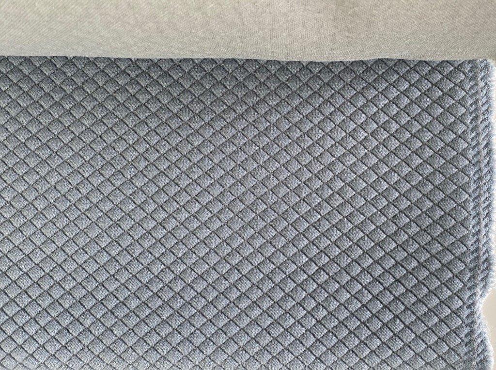 Kvadrat Febrik Mosaic 2 722 lichtblauw div meters meubelstof, Wol, Blauw, 120 cm of meer, Ophalen of Verzenden