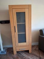 Blond eiken vitrinekast, Ophalen, Gebruikt, 50 tot 100 cm, 150 tot 200 cm