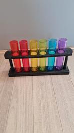 Gekleurde Vaasjes Reageerbuisjes Shotjes, Kunststof, Overige kleuren, Ophalen of Verzenden, Zo goed als nieuw