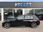 BMW 1 Serie 118i High Executive Schuifdak | Leder, 65 €/maand, Gebruikt, Met garantie (alle), Zwart