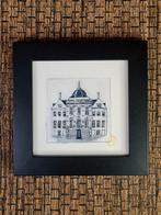 Ets Huis ten Bosch Den Haag 10x10 cm incl lijst, Minder dan 50 cm, Oorspronkelijke maker, Nieuw, Ophalen of Verzenden