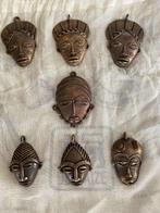 7 BRONZEN DOGON MASKERS, Ophalen of Verzenden