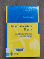 Financial Markets Theory - Emilio Barucci, Ophalen of Verzenden, Gelezen, Geld en Beleggen, Emilio Barucci