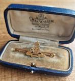 Royal Artillery 9k Sweetheart broche WWII, Ophalen of Verzenden, Zo goed als nieuw, Goud