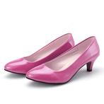 Roze lak pumps lage hakken dames vrouwen glimmende metallic, Verzenden, Nieuw, Roze, Pumps