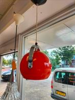 Vintage rode Bollamp retro hanglamp, Huis en Inrichting, Lampen | Hanglampen, Gebruikt, Geen, Vintage, Ophalen of Verzenden