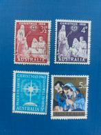 Postzegel Australie 1958 63 en 65 4 kerstzegels 30-11, Postzegels en Munten, Postzegels | Oceanië, Verzenden, Gestempeld