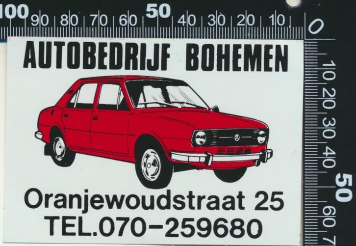 Sticker: Autobedrijf Bohemen - Den Haag, Verzamelen, Stickers, Zo goed als nieuw, Auto of Motor, Ophalen of Verzenden