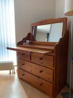 Commode ladenkast massief hout uitschuifplank spiegel, Kinderen en Baby's, Kinderkamer | Commodes en Kasten, Ophalen, 50 tot 70 cm