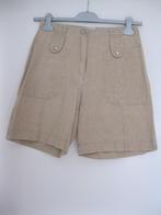 Miss etam korte beige broek 36 /s, Kleding | Dames, Broeken en Pantalons, Kort, Verzenden, Beige, Zo goed als nieuw
