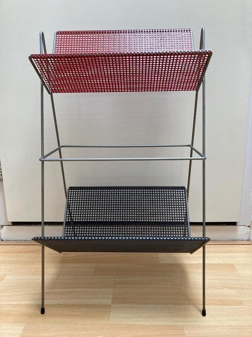 50er jaren metalen vintage rekje, Huis en Inrichting, Woonaccessoires | Overige, Gebruikt, Ophalen