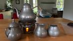 Tinnen theeservies, 5 delig, Antiek en Kunst, Ophalen of Verzenden