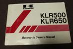 Kawasaki KLR500 KLR650 1987 motorcycle owner's manual 650 A2, Verzenden, Kawasaki