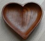 Teakhouten pinda schaaltje hartvorm, Ophalen of Verzenden