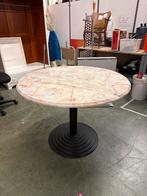 Horeca Tafel - Ronde Tafel met Marmerlook, Huis en Inrichting, Tafels | Eettafels, Ophalen, Gebruikt, Rond, Tot twee personen