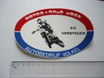 sticker oud UDEN motor Ralo Ad Verstegen motorcross volkel, Verzenden, Zo goed als nieuw, Bedrijf of Vereniging