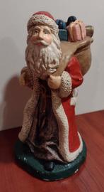 Vintage Kerstman Beeldje Gips 19cm hoog. (A), Ophalen of Verzenden, Gebruikt