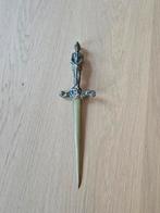 Antiek koperen briefopener in de vorm van zwaard met figuur, Antiek en Kunst, Antiek | Koper en Brons, Ophalen of Verzenden, Koper