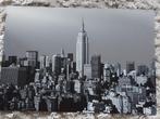 Afbeelding "City skyline" op oppervlakte van metaal, Gebruikt, Ophalen of Verzenden