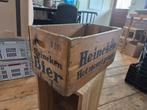 Vintage Heineken Bierkrat hout, Minder dan 50 cm, Gebruikt, Metaal, Minder dan 50 cm