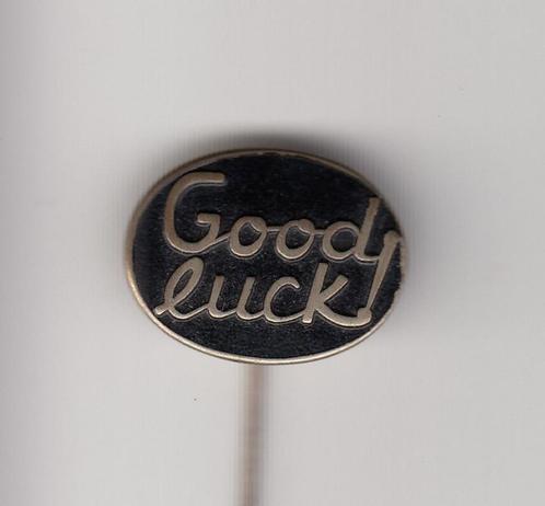 Good Luck speldje Korfbal Voetbal misschien, Verzamelen, Speldjes, Pins en Buttons, Gebruikt, Speldje of Pin, Overige onderwerpen