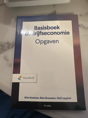 Wim Koetzier - Basisboek Bedrijfseconomie, Opgaven beschikbaar voor biedingen