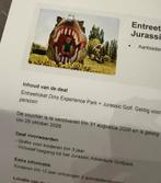 2 entreetickers voor dino experience + jurassic golf, Tickets en Kaartjes, Twee personen, Overige soorten