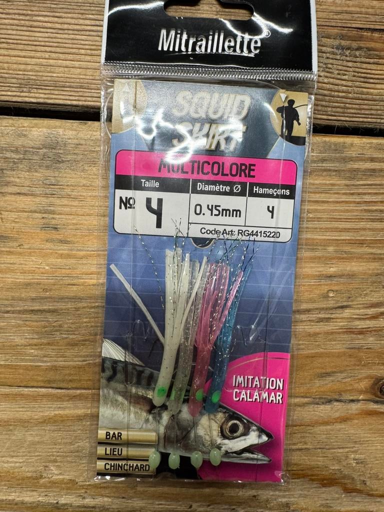 squid  skirt makreel onderlijnen , kwaliteit ! 4 haken 45/00, Watersport en Boten, Hengelsport | Zeevissen, Ophalen of Verzenden
