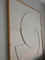 Organisch japandi schilderij beige (3D effect), Ophalen, Zo goed als nieuw, 75 cm of meer, 50 tot 75 cm