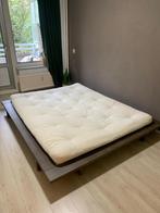 Japanese organic futon and solid wood bed, Huis en Inrichting, Ophalen, Overige materialen, Bruin, Tweepersoons