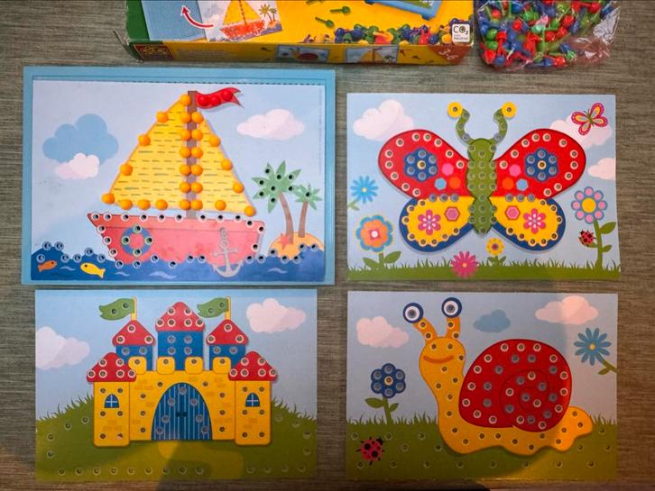 Mozaïek bord voor peuters en kleuters, Kinderen en Baby's, Speelgoed | Educatief en Creatief, Gebruikt, Knutselen, Ophalen