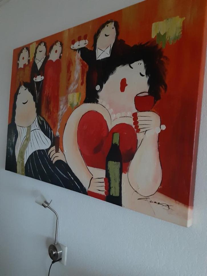 Dikke Dames Schilderij, Antiek en Kunst, Kunst | Schilderijen | Klassiek, Ophalen of Verzenden