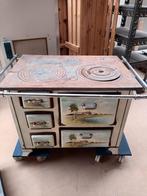 Ouderwets fornuis met emaille landschappen, Antiek en Kunst, Ophalen of Verzenden