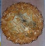 Vintage Amberkleurige Glazen Plafonnière, Antiek en Kunst, Ophalen of Verzenden