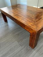 Salontafel massief hout 140x75x46cm, Ophalen, Gebruikt, 100 tot 150 cm, Koloniaal