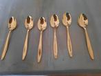 Theelepels goudkleurig 6 stuks, Ophalen of Verzenden, Gebruikt, Overige materialen, Los bestek