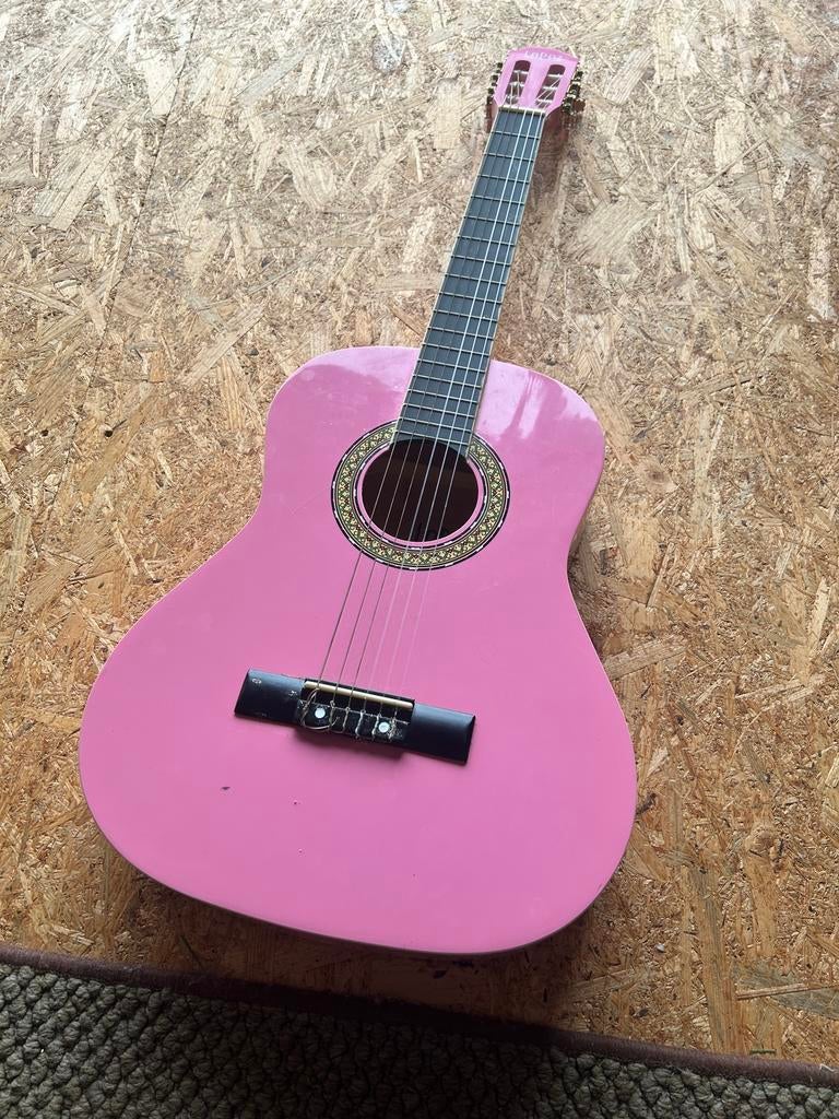 Lapaz 3/4 pi klassieke gitaar roze, Ophalen of Verzenden, Zo goed als nieuw, Klassieke of Spaanse gitaar